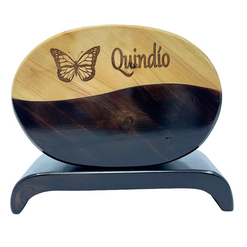 🌱 Servilletero de Madera – Diseño Grano de Café - Imagen 2
