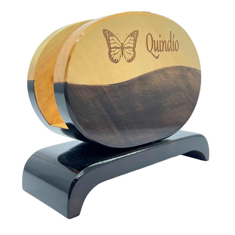 🌱 Servilletero de Madera – Diseño Grano de Café - Imagen 3