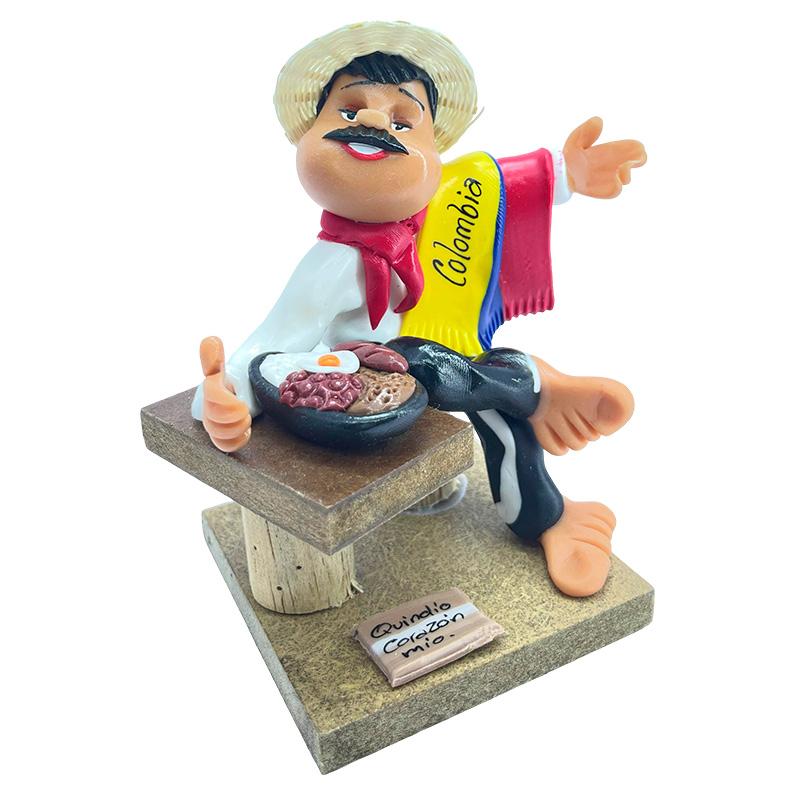 🧍♂️Personaje Típico Colombiano en Porcelana Fría – Hecho a Mano - Imagen 2