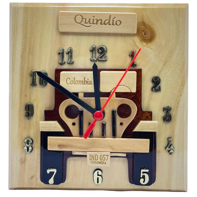 🕰️🚙 Reloj de Pared Willys en Madera Calada – Quindío, Colombia