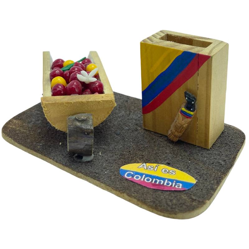 ☕✏️ Souvenir Porta Lápiz – Carreta de Café Artesanal - Imagen 2