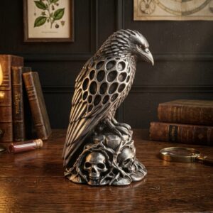 🐦⬛💀 FIGURA PVC 3D CUERVO CON CALAVERAS