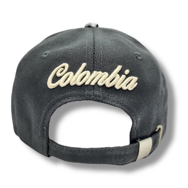 Gorra Colombia Gris con Visera Negra y Escudo Nacional Bordado - Imagen 3