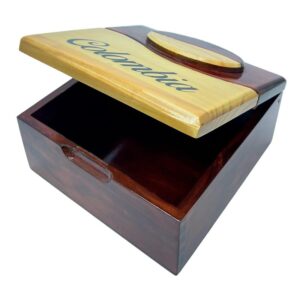 🍽️ Servilletero Caja Grano de Café – Artesanía Colombiana