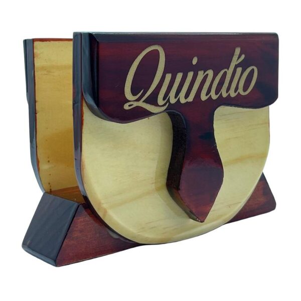 👜 Servilletero de Madera – Diseño Carriel - Imagen 2