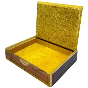 🪵 Caja de Madera Forrada para Tabacos