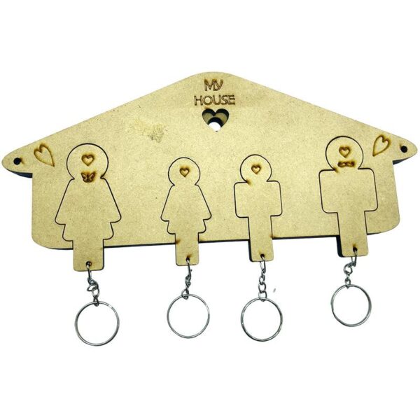 🏡 Porta Llaves de Madera "Mi Familia" - Imagen 3