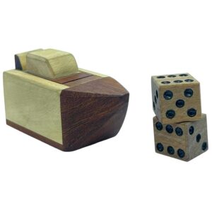 🎲 Juego de Dados en Madera – Barco Artesanal Colombiano