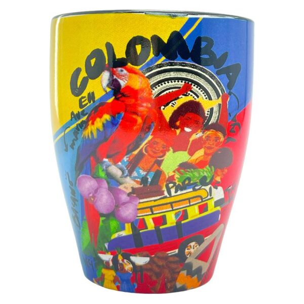 ☕ Pocillo Mug con Cuchara – Diseño Colorido Colombiano - Imagen 3