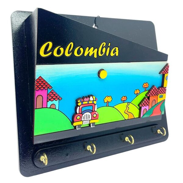 🔑📬 Portallaves y Guarda Correspondencia en Madera – Colombia Artesanal - Imagen 2