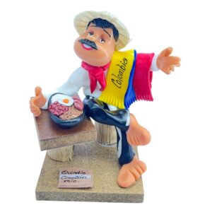 🧍‍♂️Personaje Típico Colombiano en Porcelana Fría – Hecho a Mano