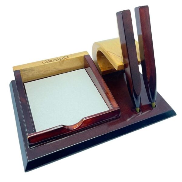 🖊️ Porta Notas con Lapiceros – Artesanía en Madera - Imagen 3