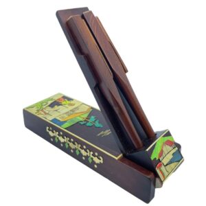 ✏️ Lapicero Artesanal en Madera con Tamo Nariñense – Set de 2 Unidades