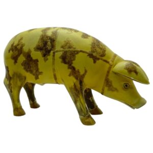 🐷 Figura de Cerdo en Madera – Técnica Tamo Nariñense
